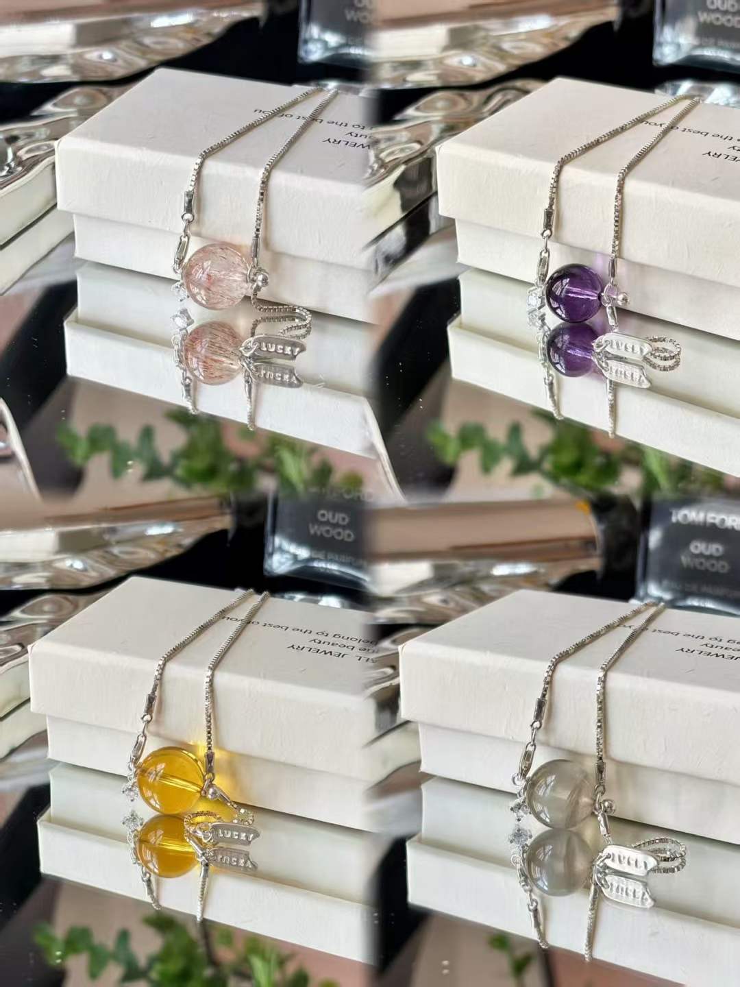 Five Element Custom Energy Necklace · 925 Sterling Silver Crystal Necklace Personalized for Balance, Luck & Life Harmony