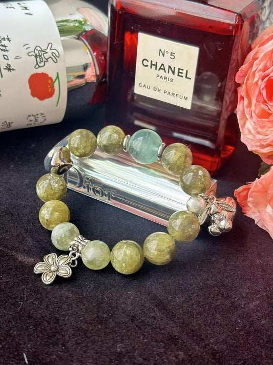 【Customized Series】Wood Element · Emerald Forest Crystal Bracelet · Green Emerald Crystal & Green Fluorite for Healing, Prosperity, Love & Personal Growth