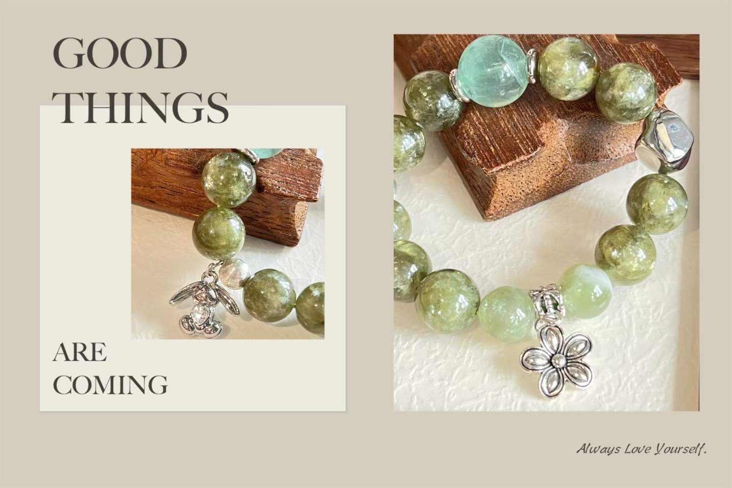 【Customized Series】Wood Element · Emerald Forest Crystal Bracelet · Green Emerald Crystal & Green Fluorite for Healing, Prosperity, Love & Personal Growth