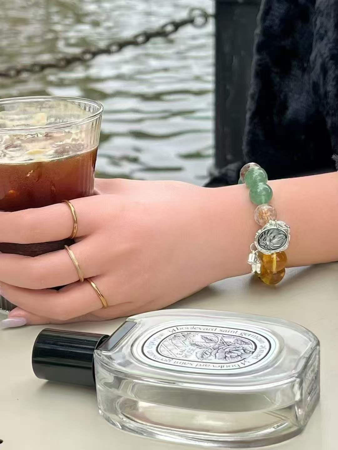 Wood · Water · Earth Element · Wealth Fox Crystal Bracelet · Brazilian Citrine, Golden Flower Agate, Green Strawberry Quartz & Super Seven for Prosperity, Protection & Personal Growth