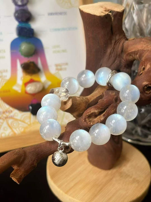Metal · Water Element · Moonlight Star Crystal Bracelet · Blue Moonstone for Love, Intuition & Emotional Harmony