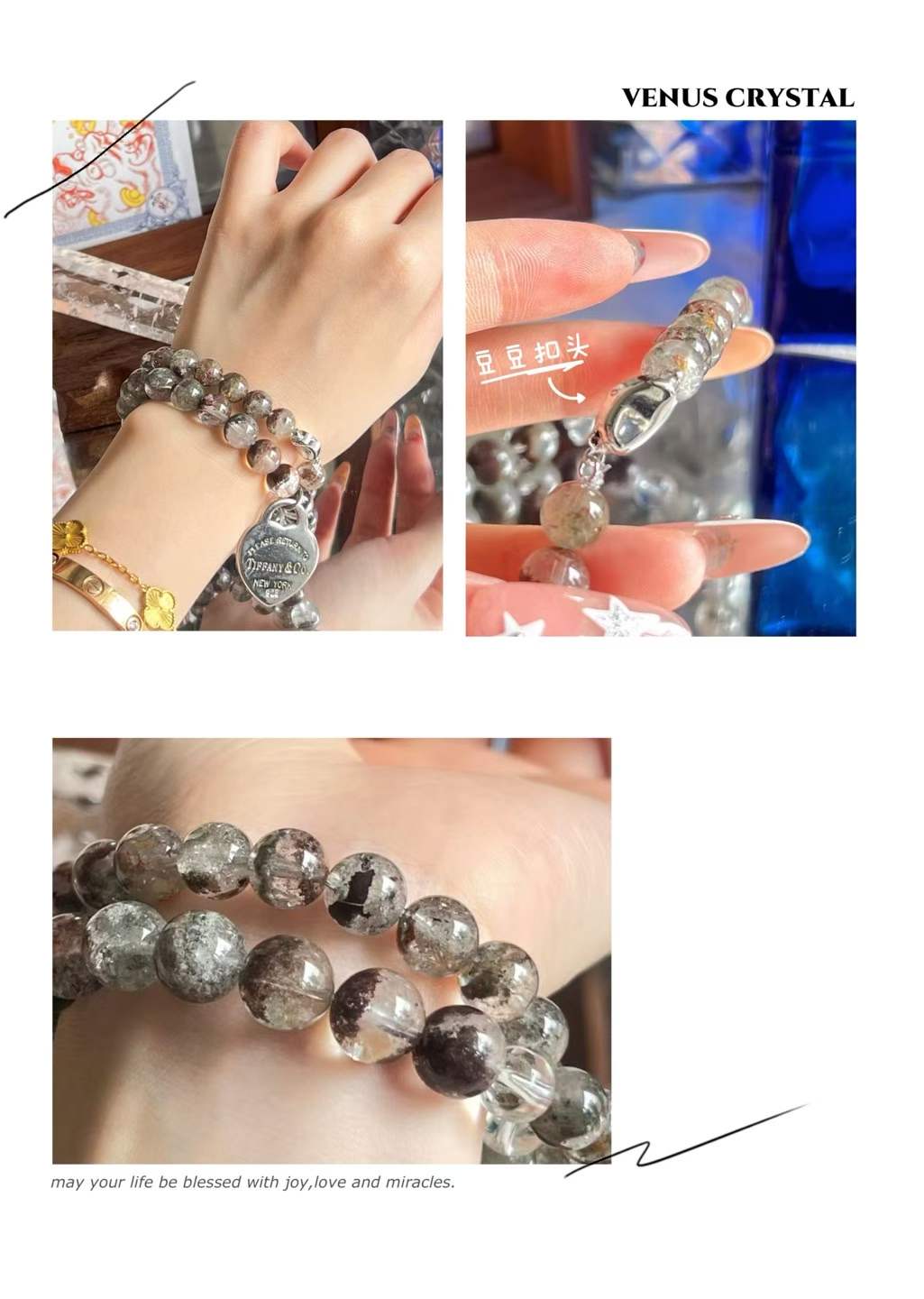 Wood Element · Green Phantom Crystal Double Wrap Bracelet Necklace · Green Phantom Quartz for Prosperity, Career Success & Emotional Balance
